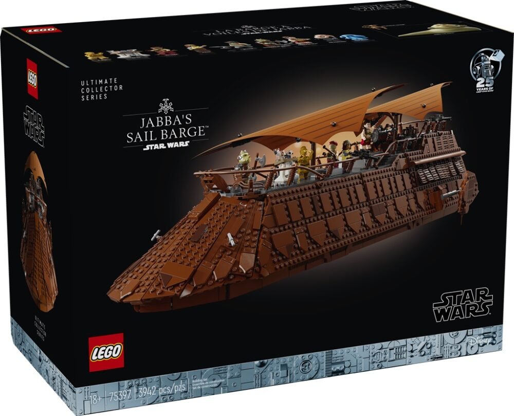 Se anuncia oficialmente la barcaza de vela de Jabba de LEGO Star Wars UCS (75397)