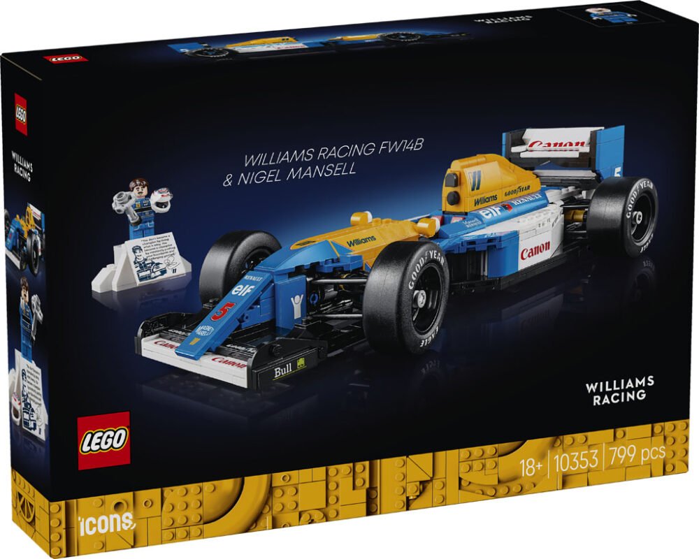 Se anuncian oficialmente los LEGO Icons Williams Racing FW14B y Nigel Mansell (10353)