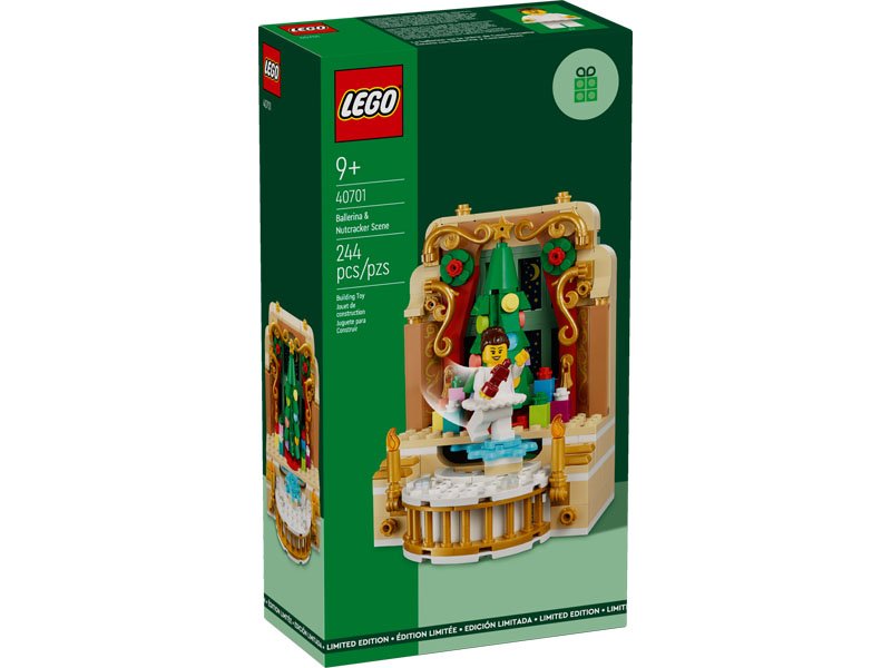 Escena de la bailarina y el cascanueces de LEGO de temporada (40701) Imágenes oficiales de GWP