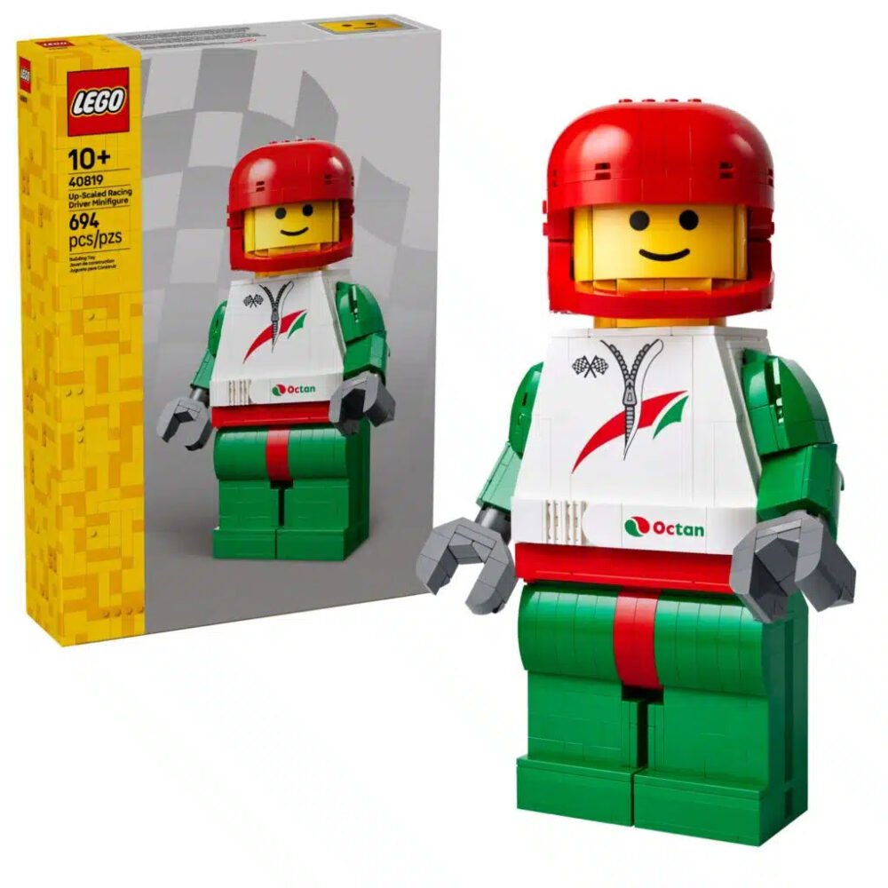 Se revela la minifigura de piloto de carreras a escala LEGO (40819)