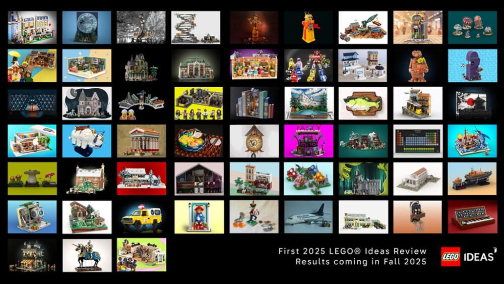 Cincuenta y siete proyectos califican para la primera etapa de revisión de LEGO Ideas 2025