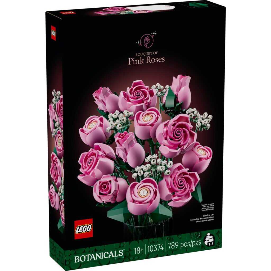 Ramo de rosas rosadas LEGO Botanicals (10374) revelado