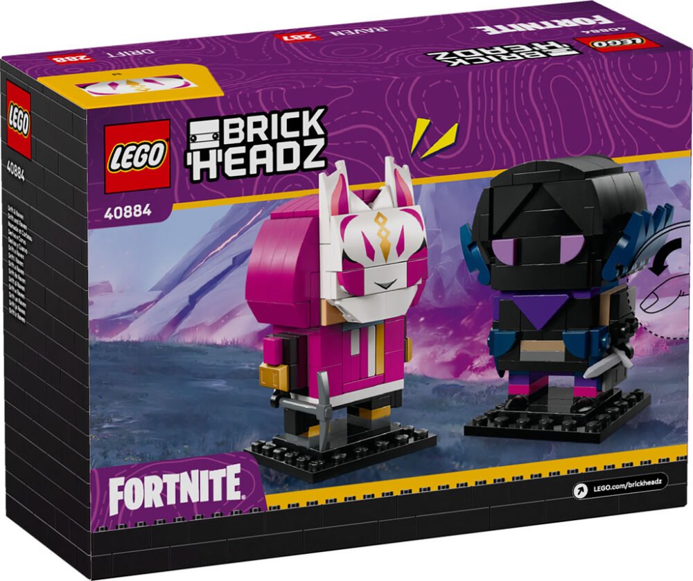 Se anuncian oficialmente las figuras LEGO BrickHeadz Fortnite Drift y Raven (40884)